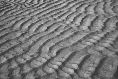 Full frame shot of sandy beach with pattern