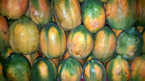 Full frame shot of fruits for sale in market