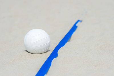 High angle view of ball on table