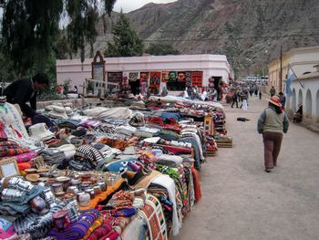 Group of people in market