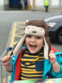 Portrait of boy smiling