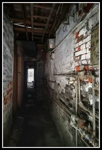 Interior of abandoned building