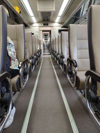 Interior of train carriage