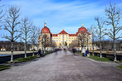 View of moritzburg castle in saxony