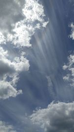 Low angle view of cloudy sky