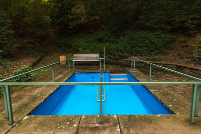 High angle view of swimming pool