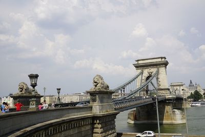 View of eiffel tower with river in background