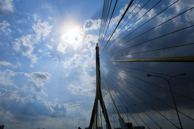 Low angle view of bridge against sky