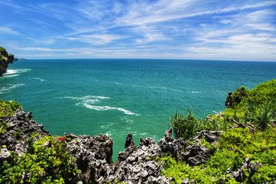 Scenic view of sea against sky