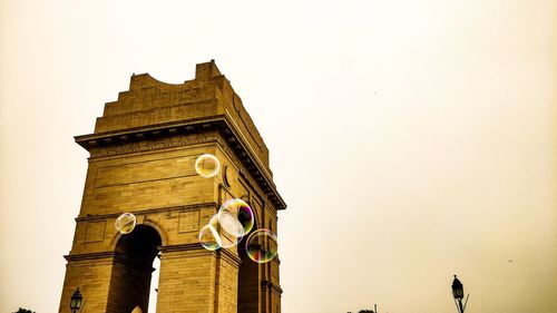 Low angle view of historic building against sky