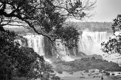 Scenic view of waterfall