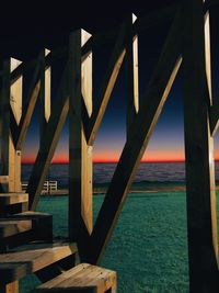 View of bridge over sea against sky