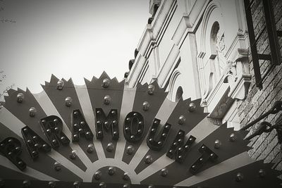 Tilt image of ferris wheel against sky