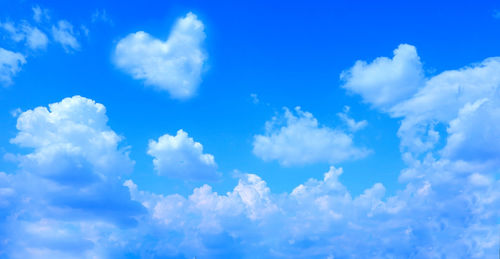 Low angle view of clouds in blue sky