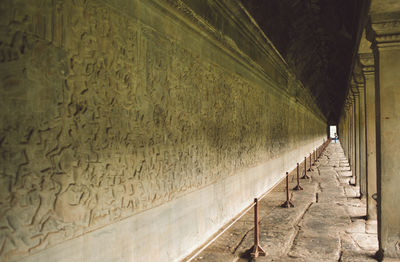 Engravings on wall of temple building