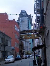 City street with buildings in background