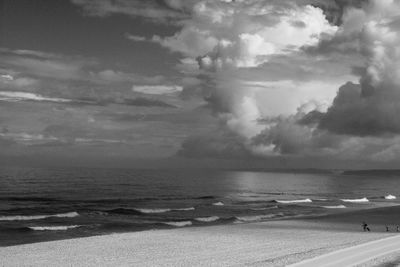 View of sea against cloudy sky