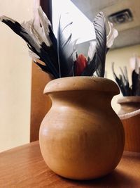 Close-up of vase on table