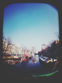 Boats in harbor