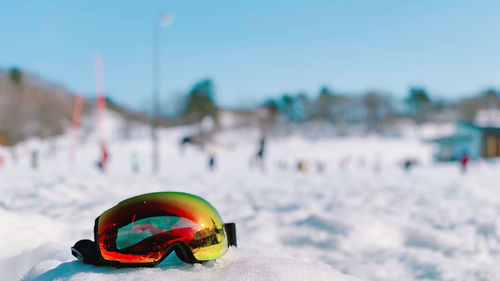 Close-up of snow on land