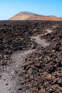 Scenic view of desert against sky