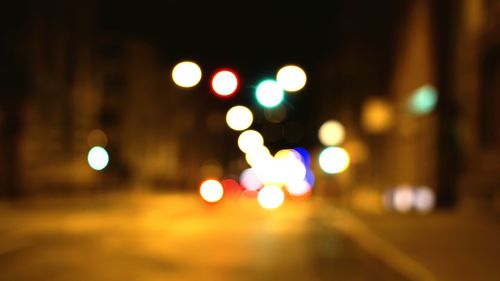 Defocused lights at night