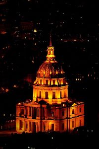 View of illuminated building at night