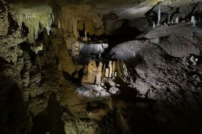 Close-up of rocks in cave