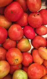 Full frame shot of fruits for sale in market