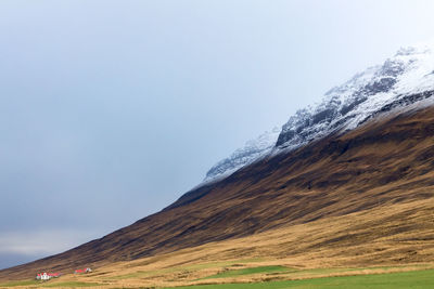 Scenic view of mountains against clear sky