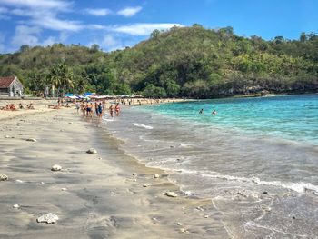 Group of people on beach