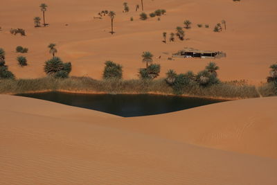 Scenic view of desert against sky