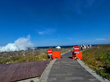 Scenic view of road against sky