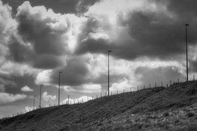 Panoramic view of land against sky
