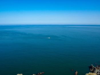 Scenic view of blue sea against sky