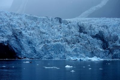 Scenic view of frozen sea