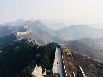 Great wall of china against clear sky