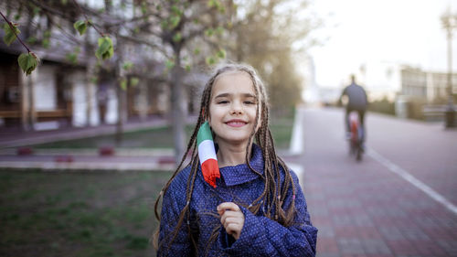 Portrait of smiling girl