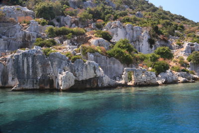 Rock formations at seaside