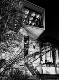 Low angle view of illuminated building