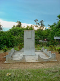 View of cemetery against sky