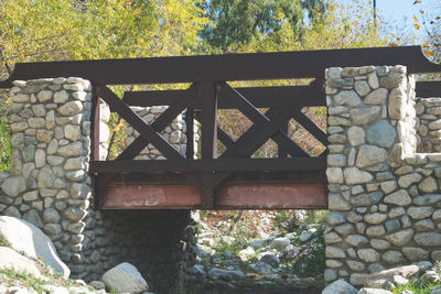 View of stone wall