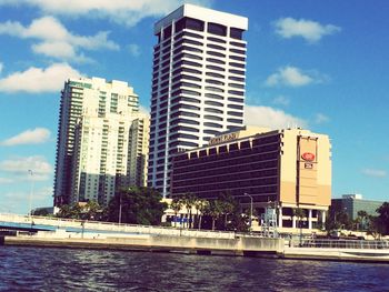 Buildings in city against sky