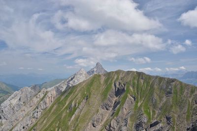 Panoramic view of landscape against cloudy sky