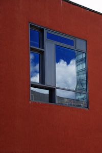 Low angle view of window on building