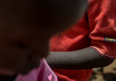 Close-up of baby hand