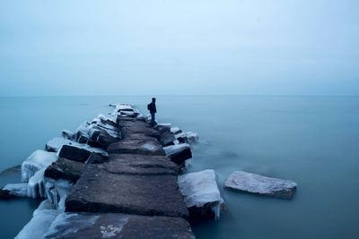 Rocks in sea