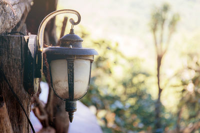 Close-up of street light