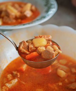 Close-up of food in bowl on table