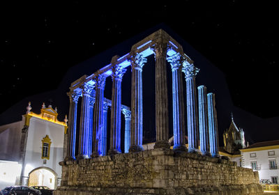 Blue mosque at night